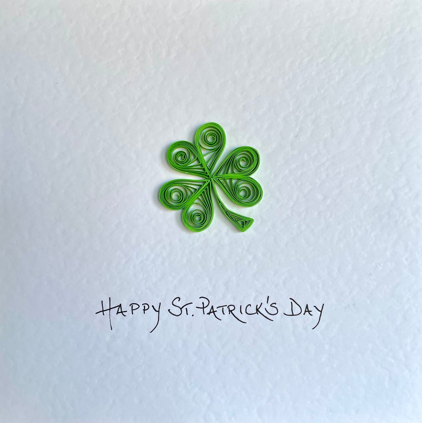 Handmade St Patrick’s Day Card - 3D Quilled Shamrock