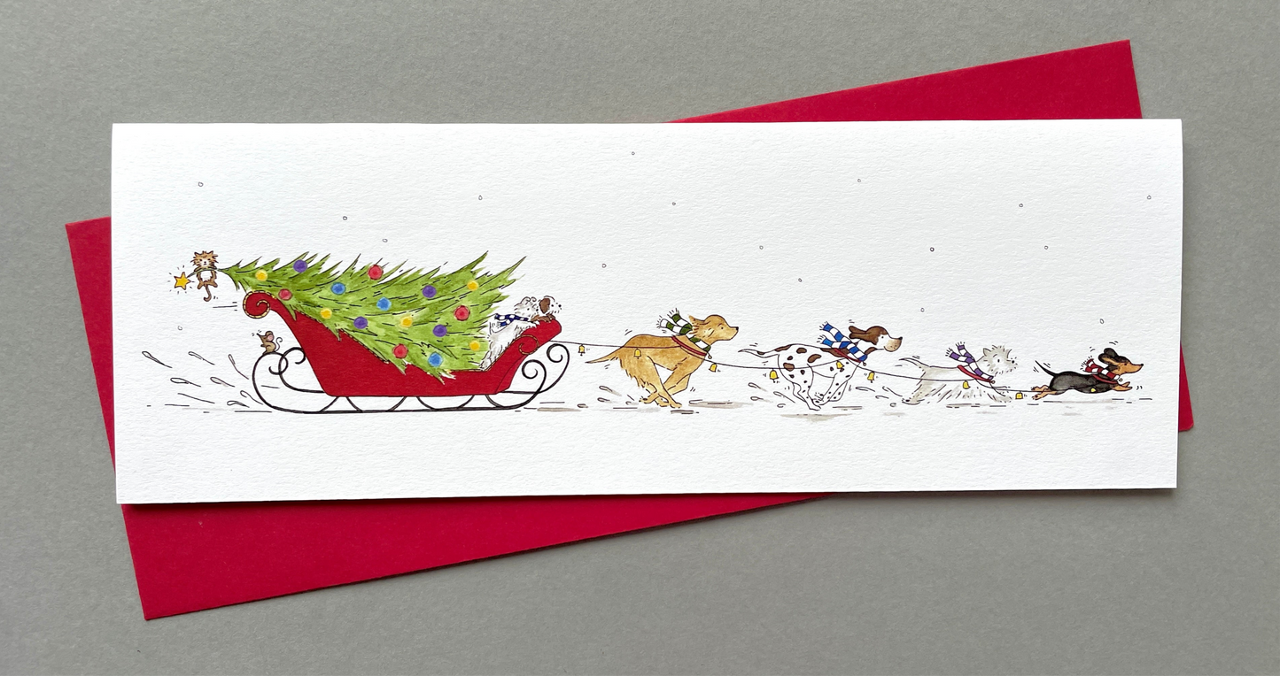 Christmas Dog Sleigh