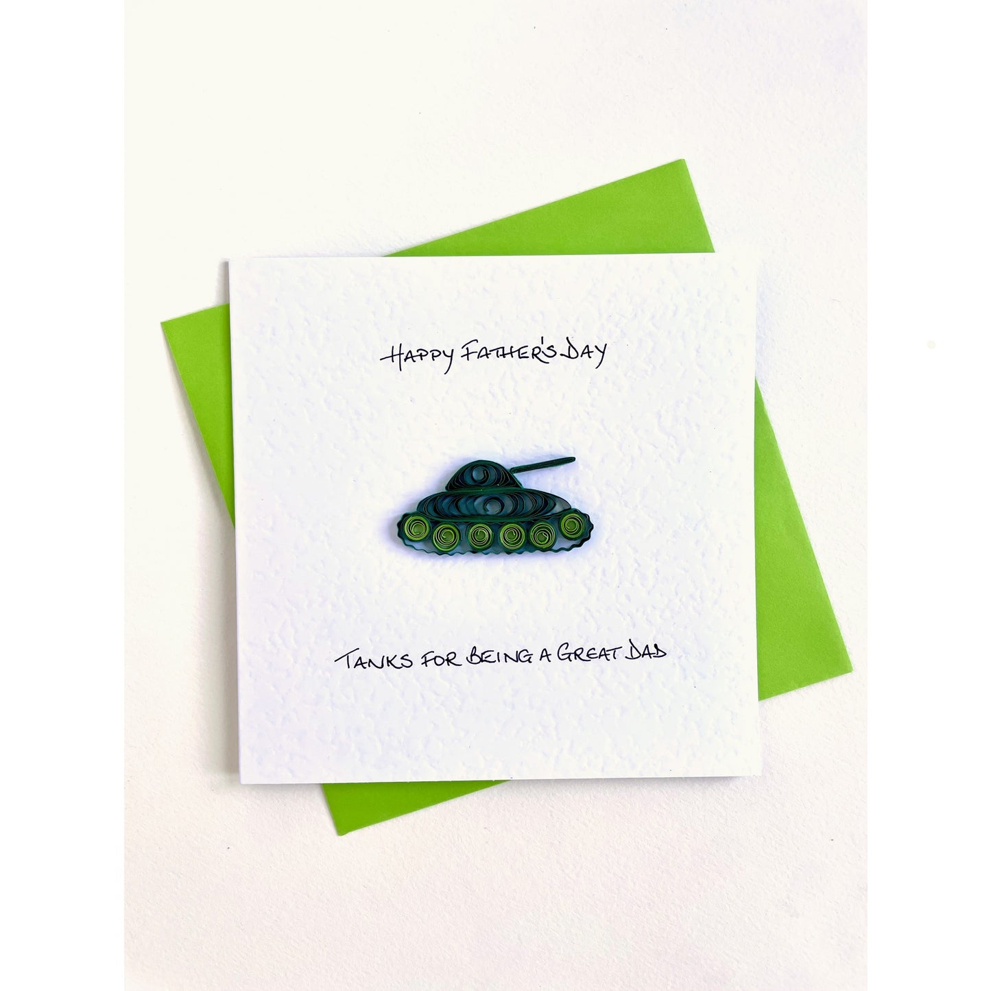 Tanks Dad - Handmade Quilled Father’s Day Card