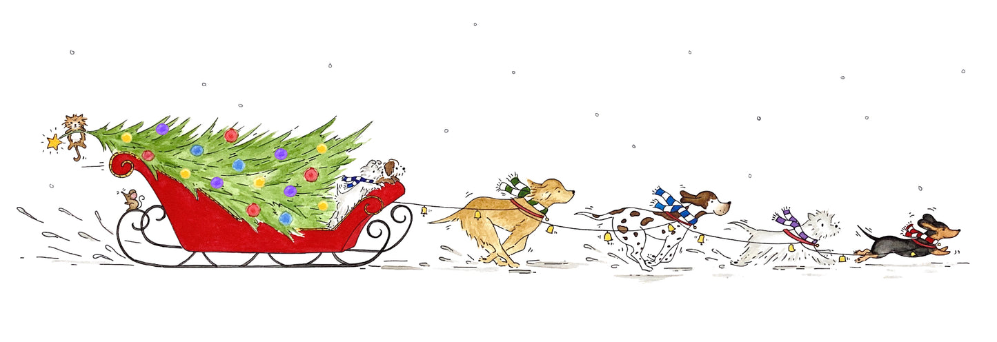 Christmas Dog Sleigh