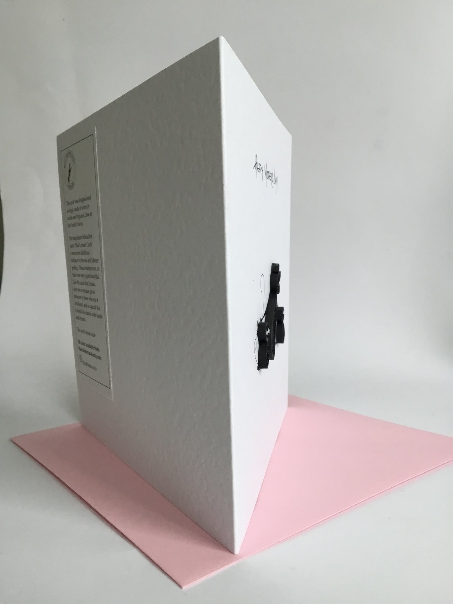 Handmade Cat Mother’s Day Card - Something Fishy - Quilled Cat and Kittens