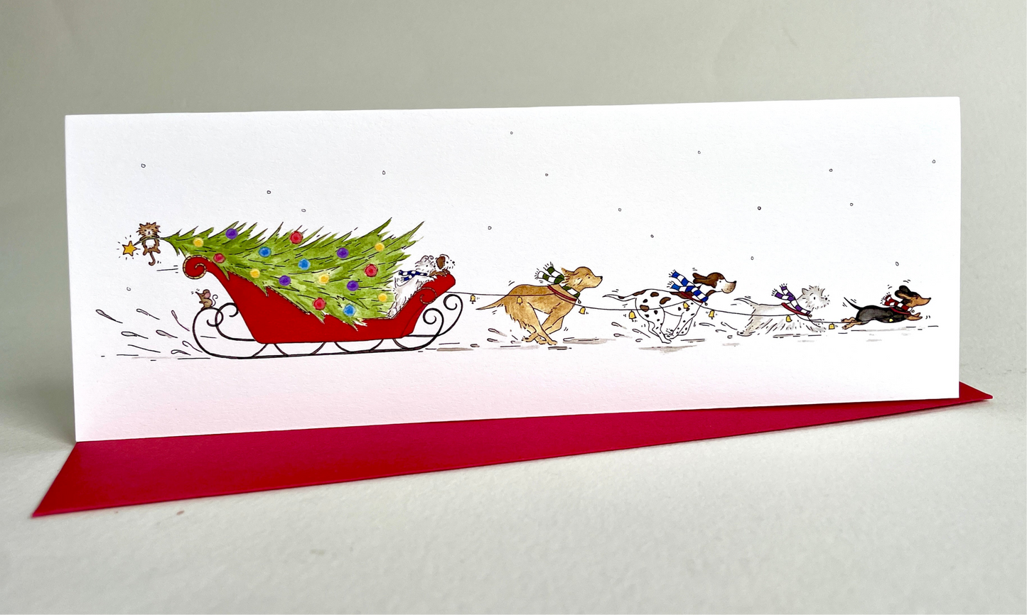 Christmas Dog Sleigh