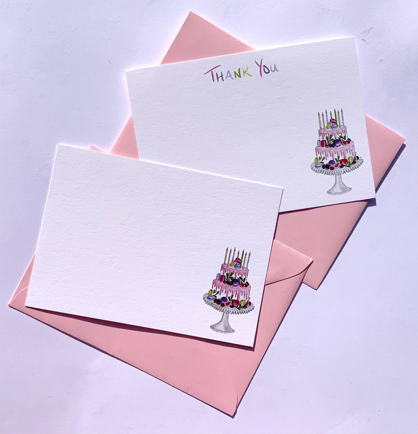 What a Cake! - Matching Thank you Note Cards