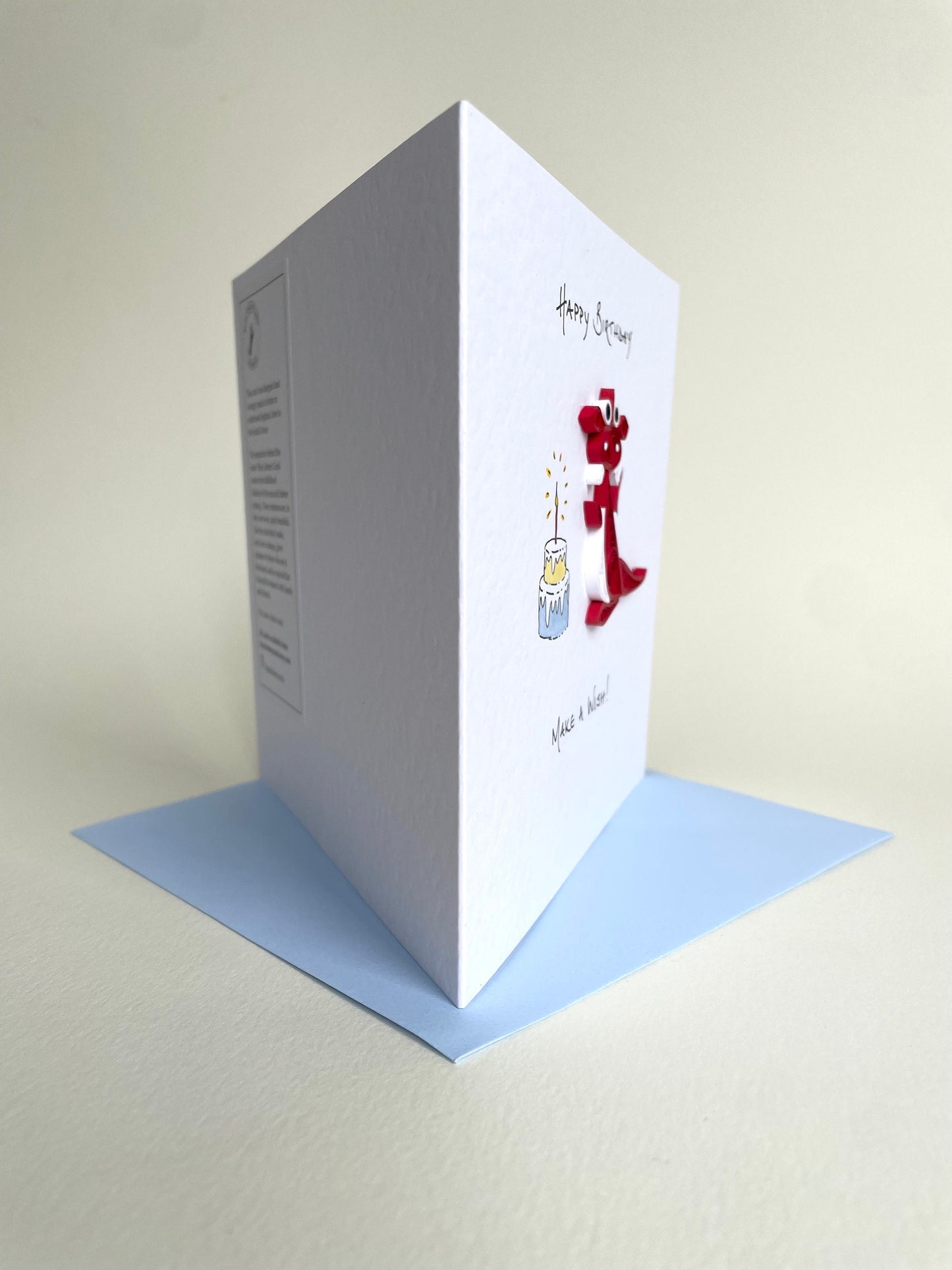 Handmade 3D Dragon Birthday Card - Make A Wish!