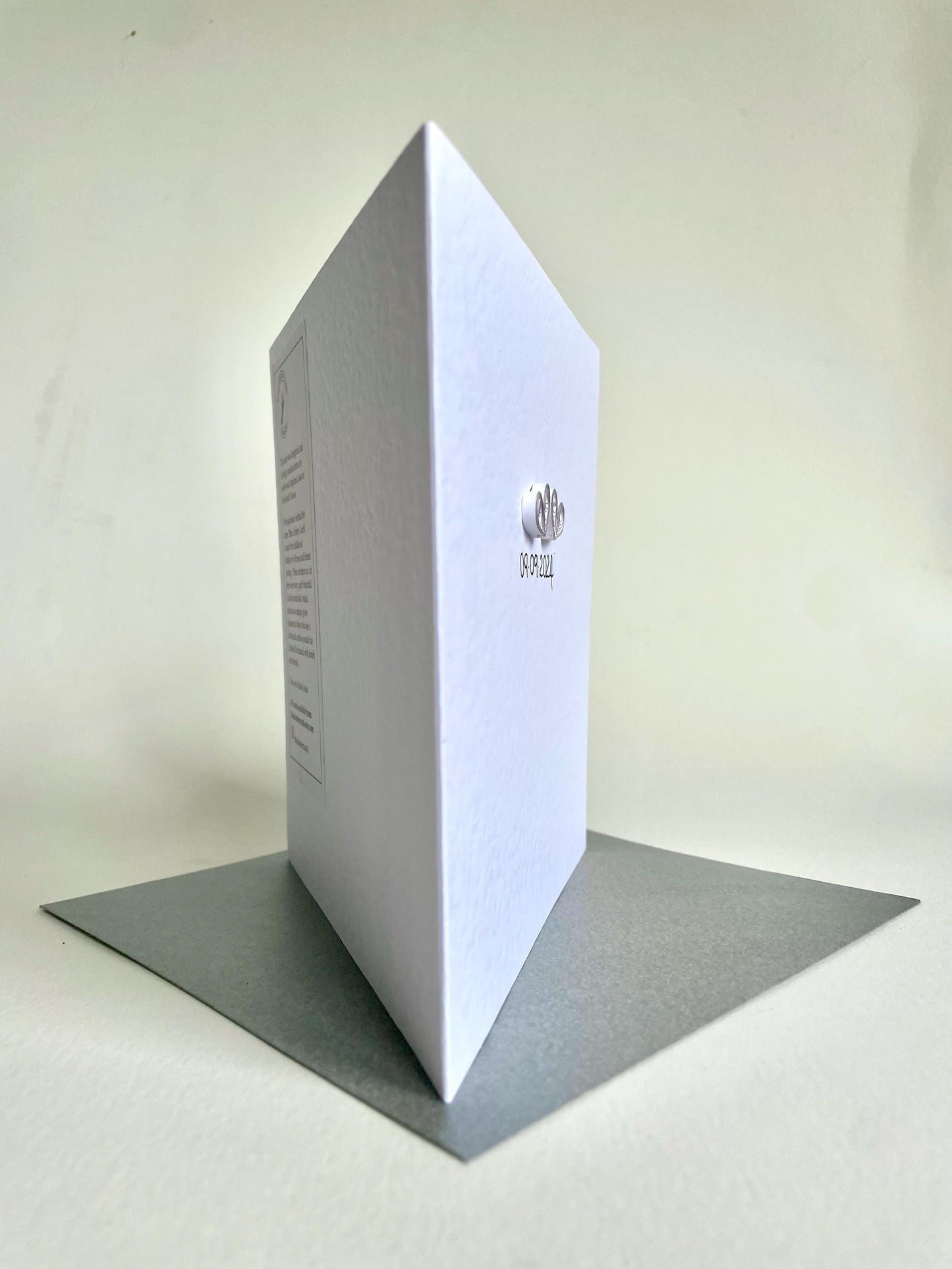 Personalised Two Silver Hearts with Date