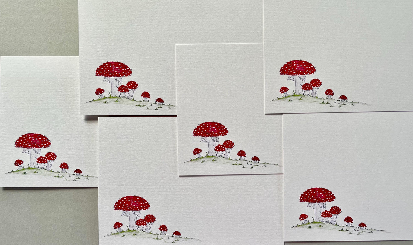Spotted Toadstools Note Card Stationery