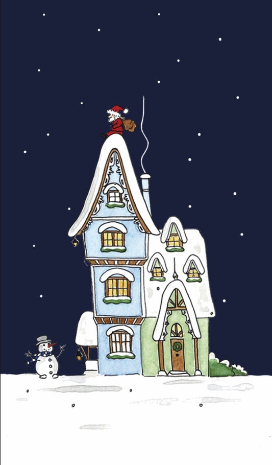 Snowy Christmas Eve House Gift Tags – Pack of 6