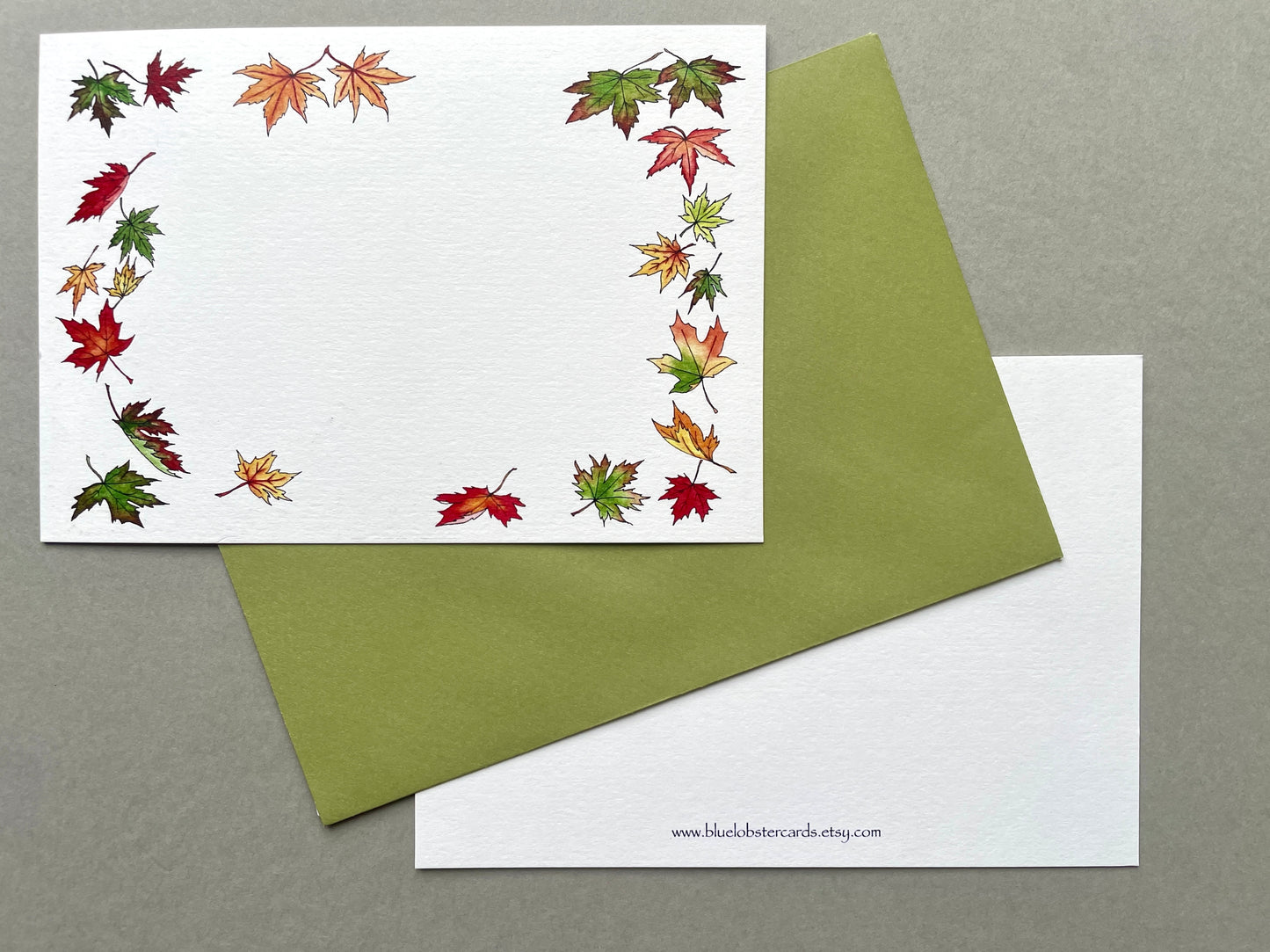 Autumn Leaves Note Card Stationery