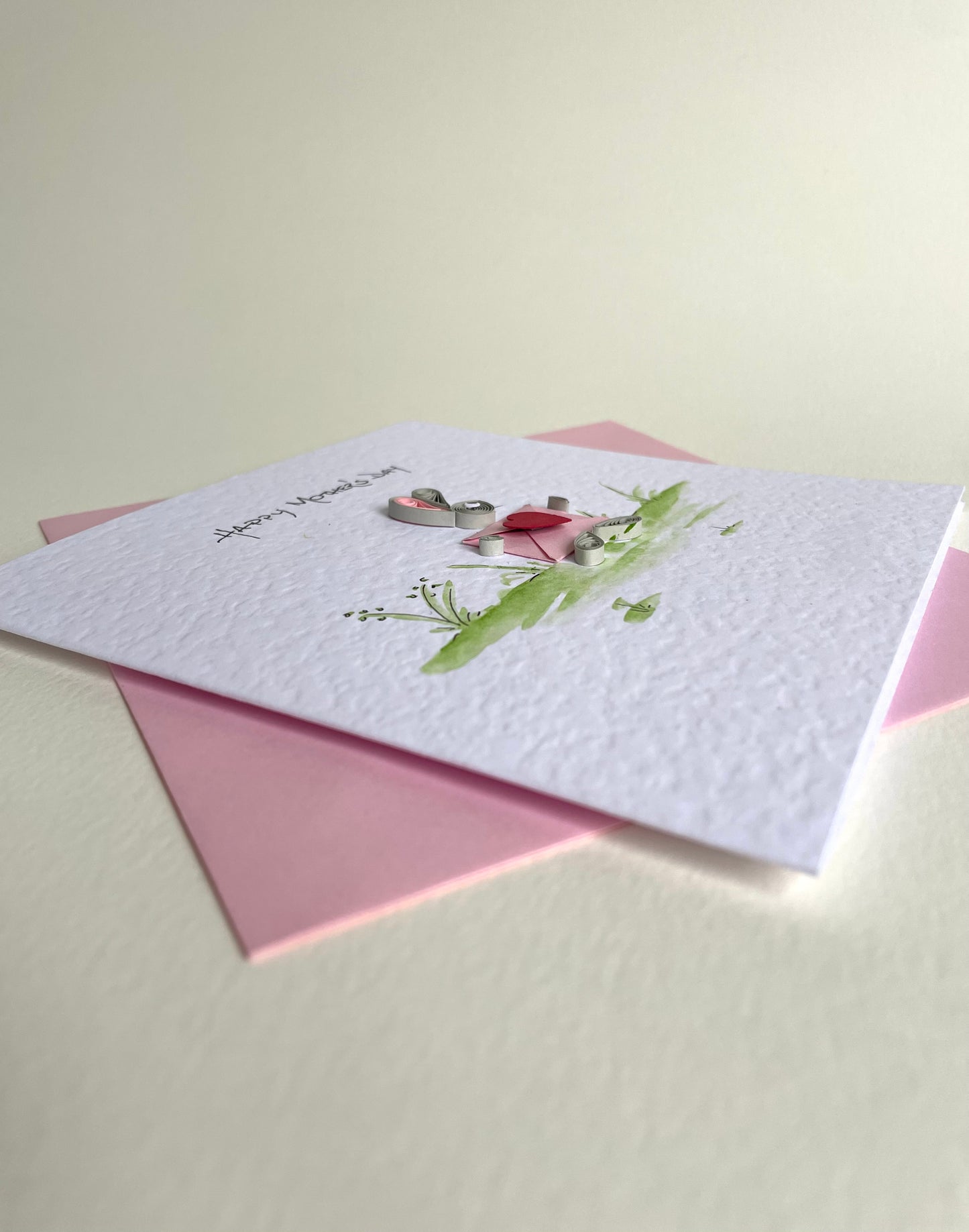 Mother’s Day Mouse with Hand Painted Spring Flowers