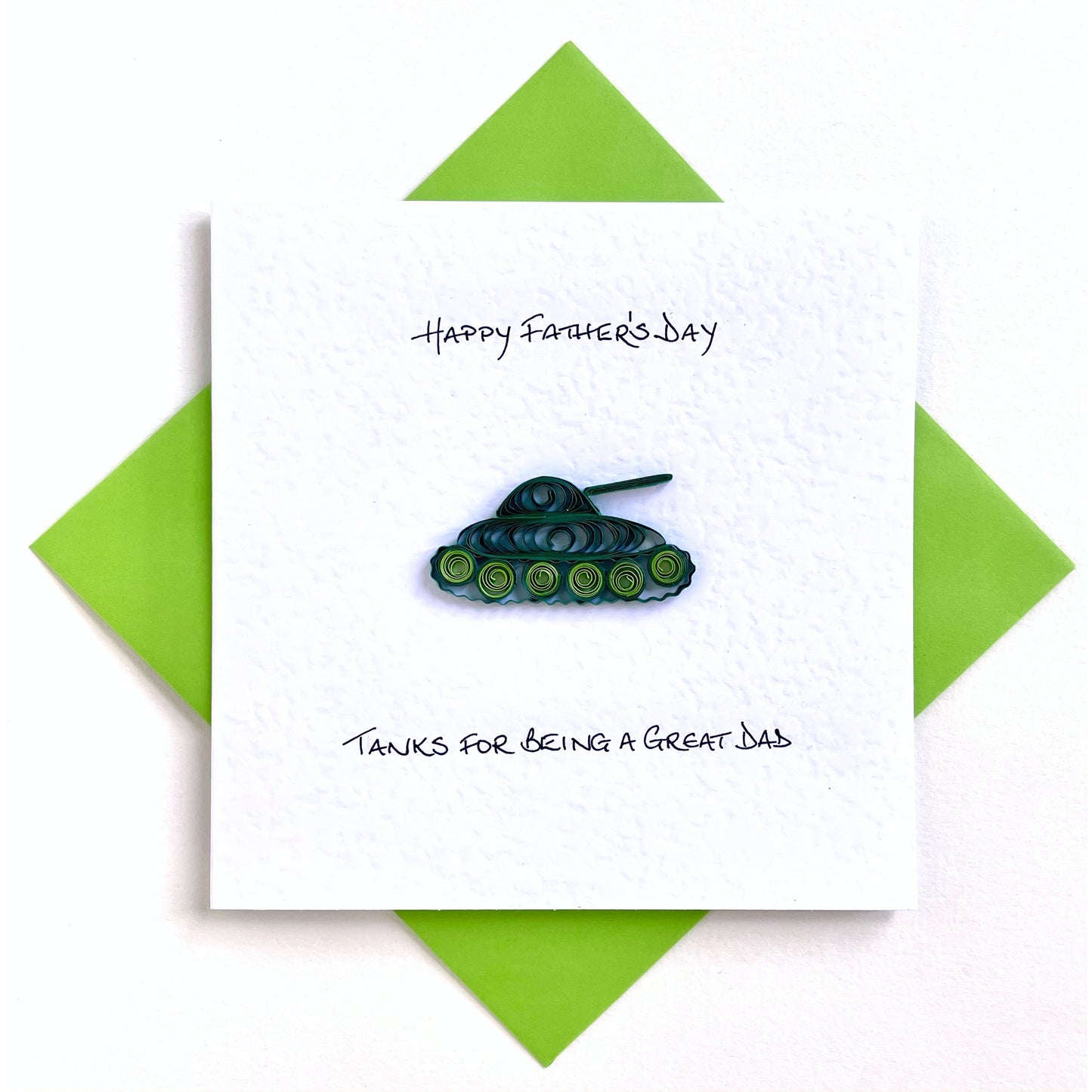 Tanks Dad - Handmade Quilled Father’s Day Card