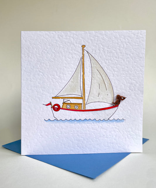 Salty Sea Dog Sailing Card