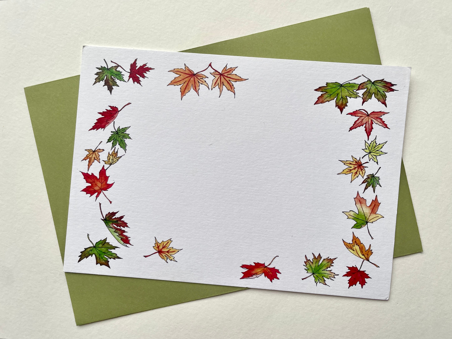 Autumn Leaves Note Card Stationery