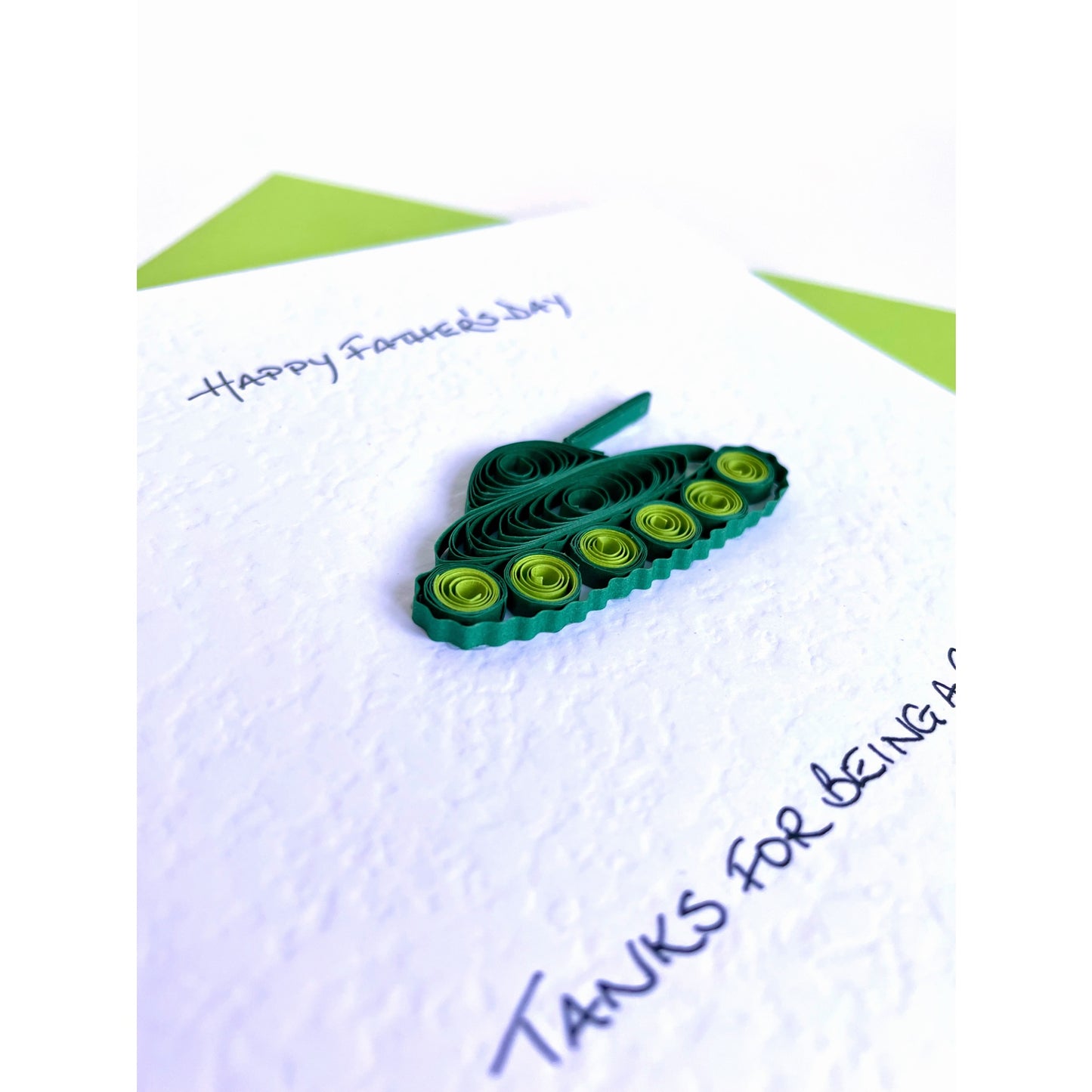 Tanks Dad - Handmade Quilled Father’s Day Card