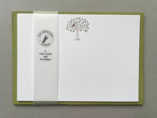 Partridge in Pear Tree Note Card Stationery