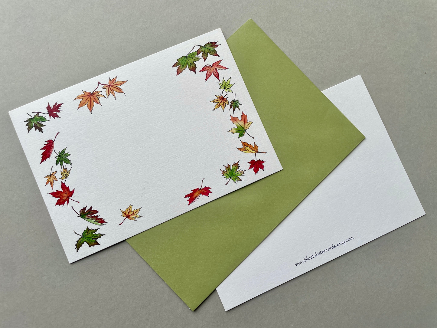 Autumn Leaves Note Card Stationery