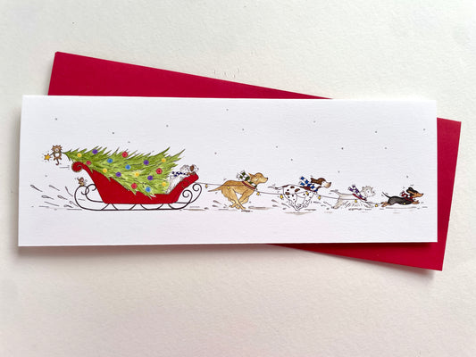 Christmas Dogs - Single Card