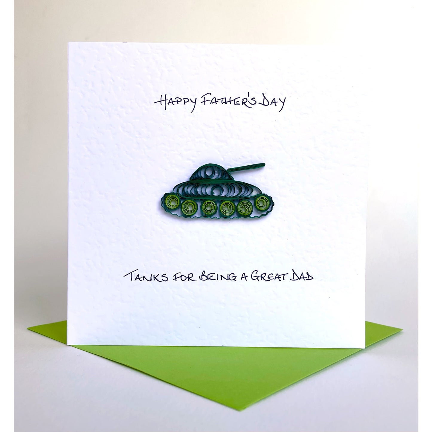 Tanks Dad - Handmade Quilled Father’s Day Card