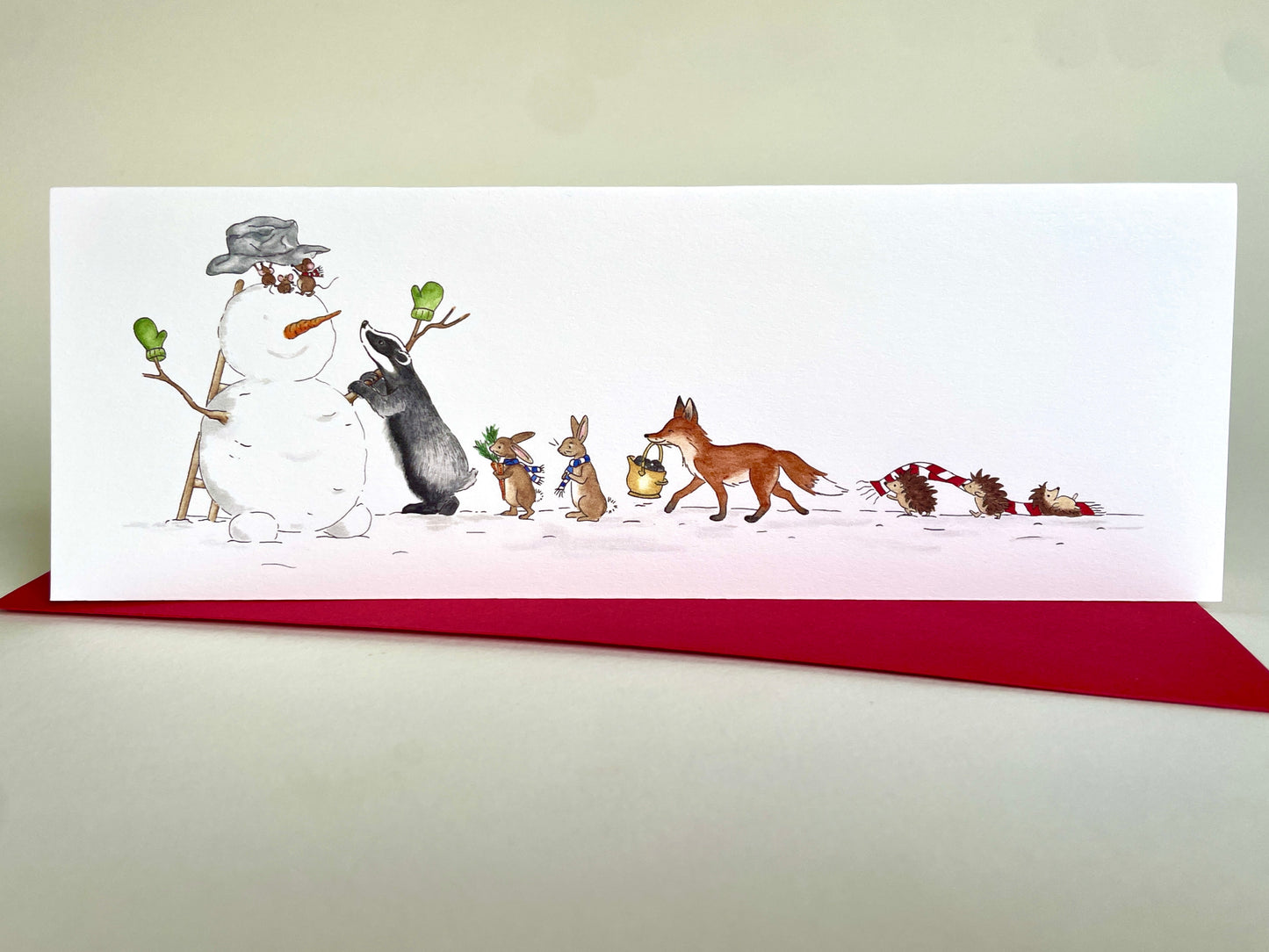 5 Assorted Charity Christmas Cards - Watercolour Art Illustrations