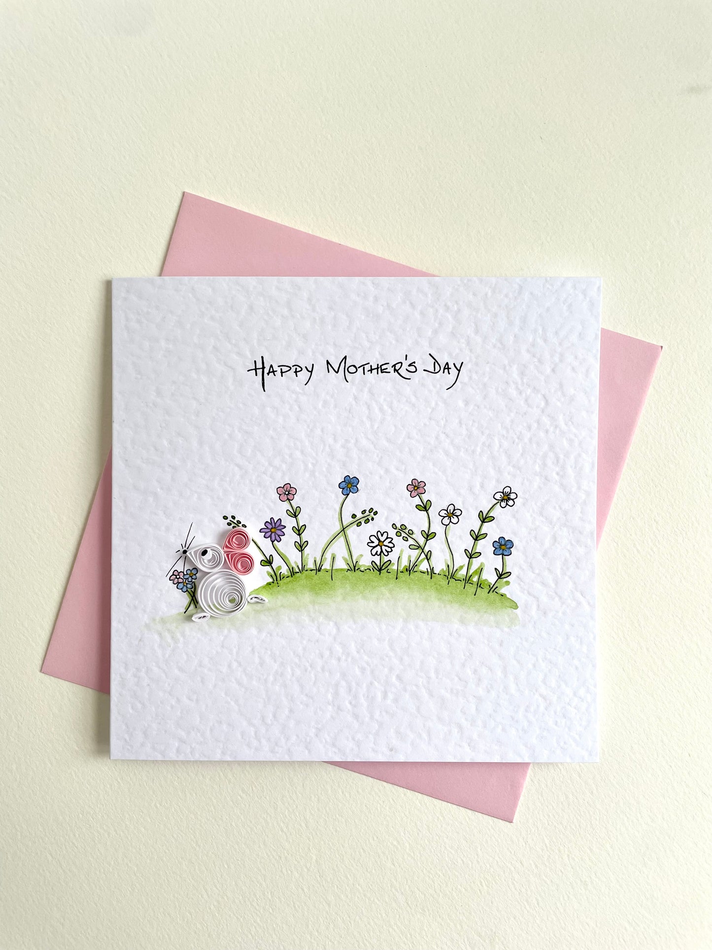 Mother’s Day Mouse with Hand Painted Spring Flowers