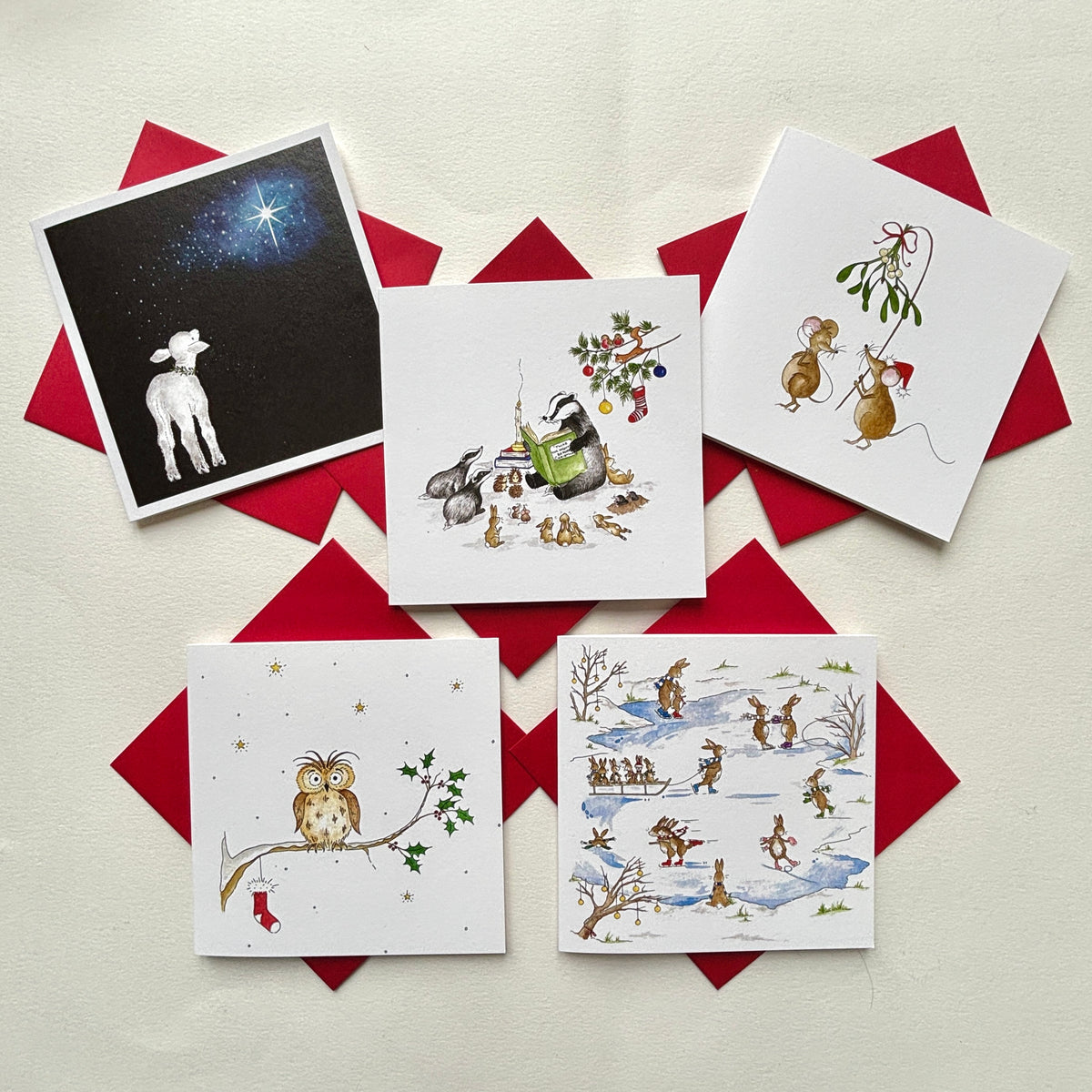 Mixed Charity Christmas Cards (C)- Christmas Animals