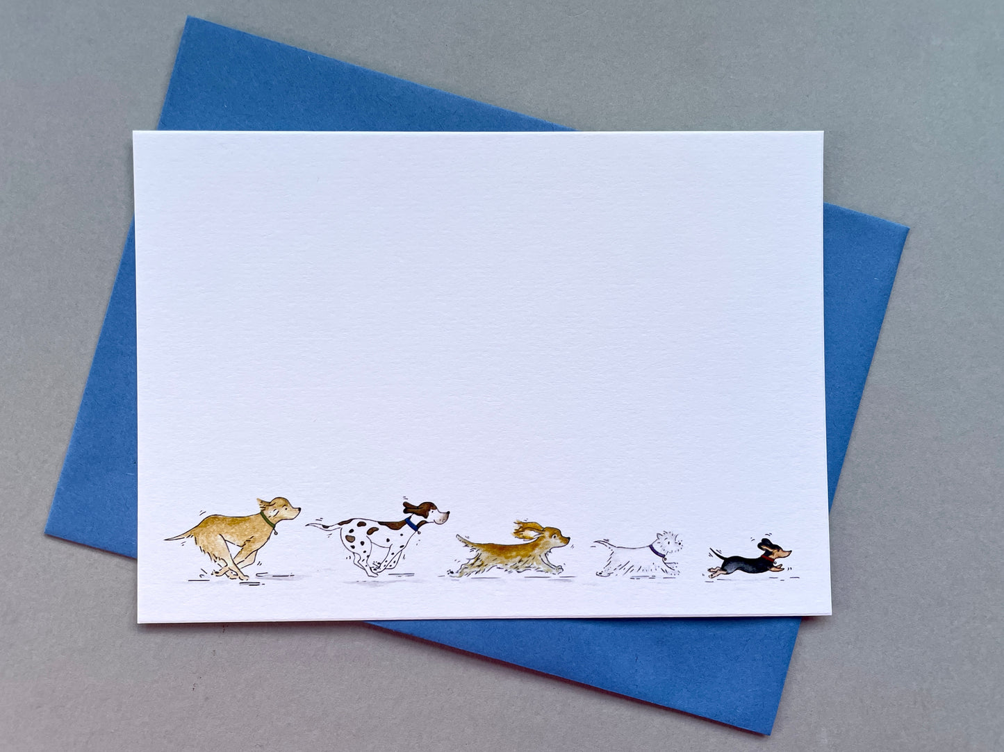 Dog Note Cards Set - Illustrated Dog Stationery with Envelopes (6 or 10) - Original Watercolour