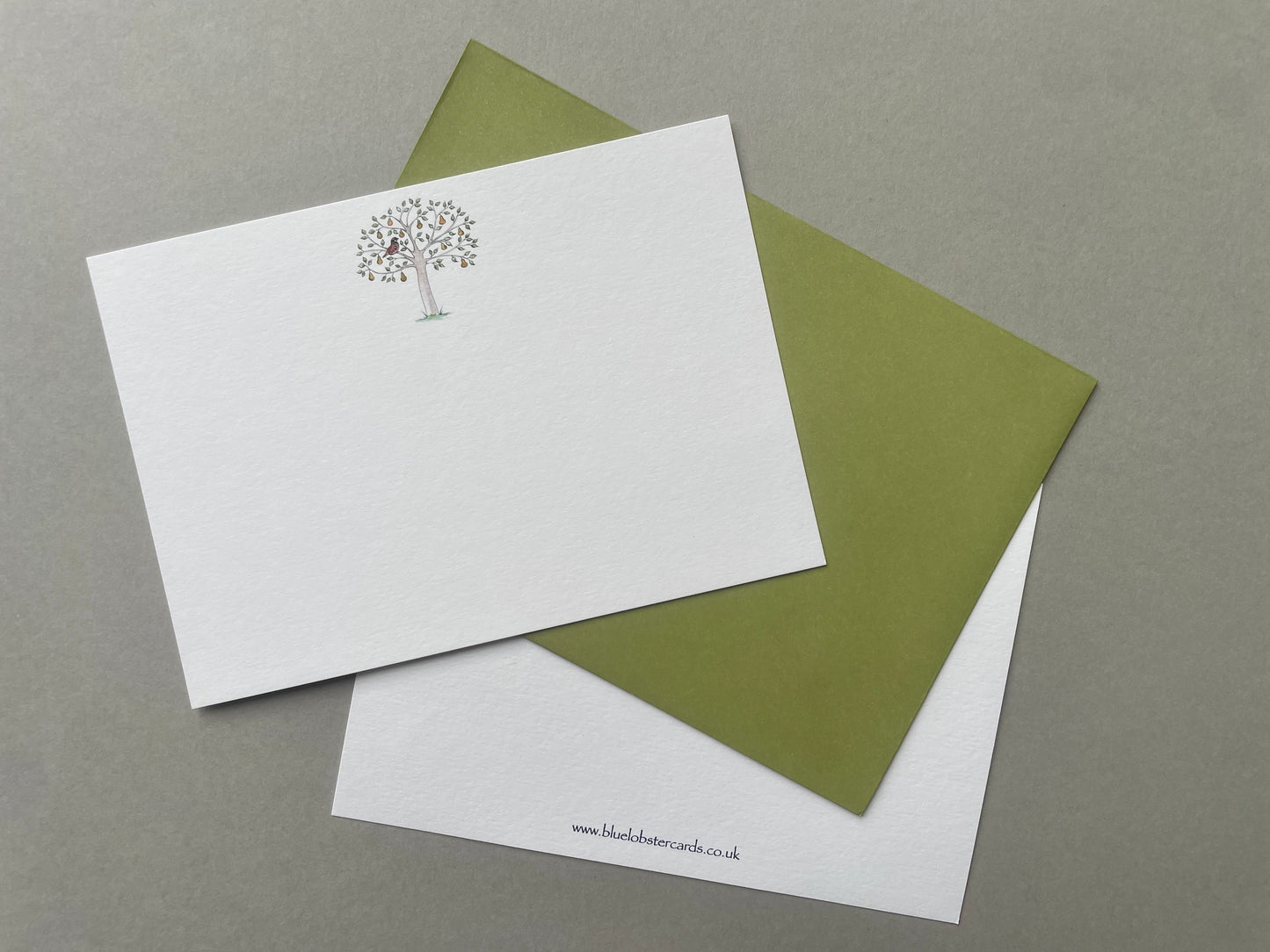 Partridge in Pear Tree Note Card Stationery