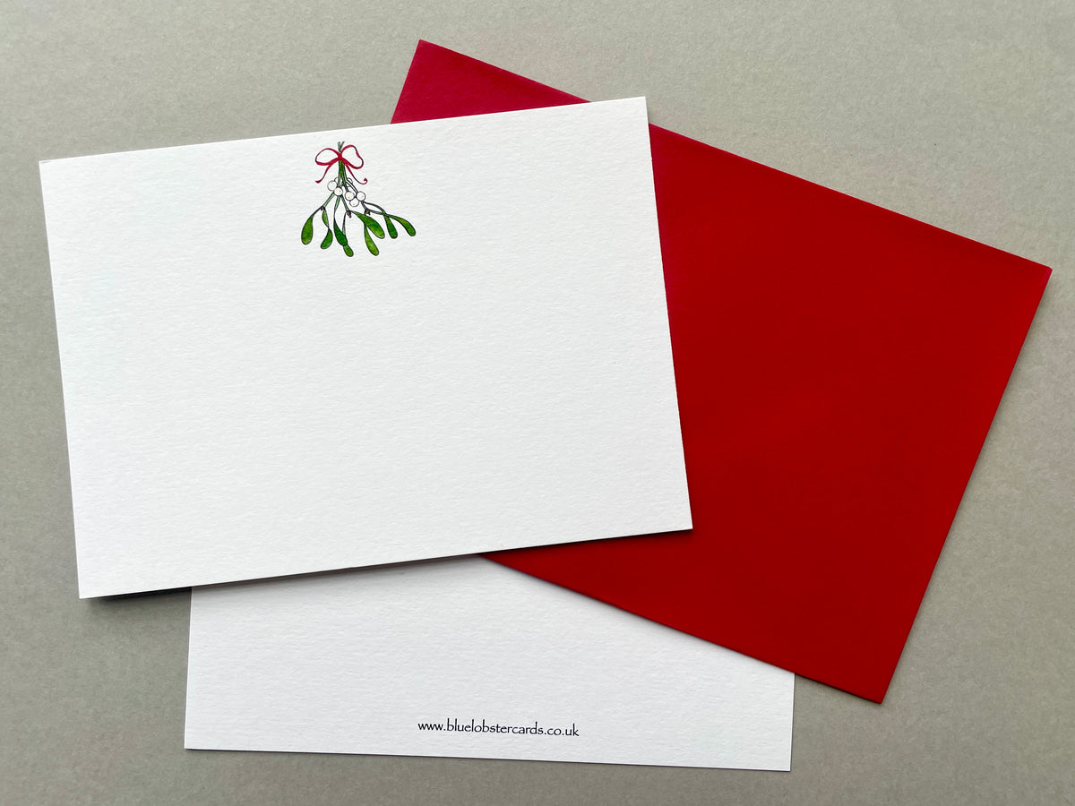 Christmas notecard with coordinating envelope, featuring original hand-painted watercolour artwork.