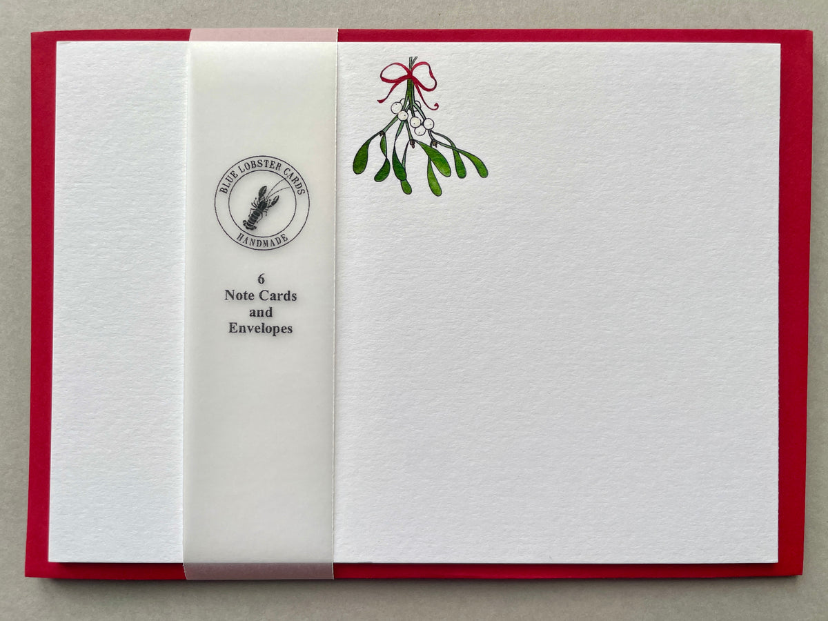 Close-up of the original Mistletoe watercolour