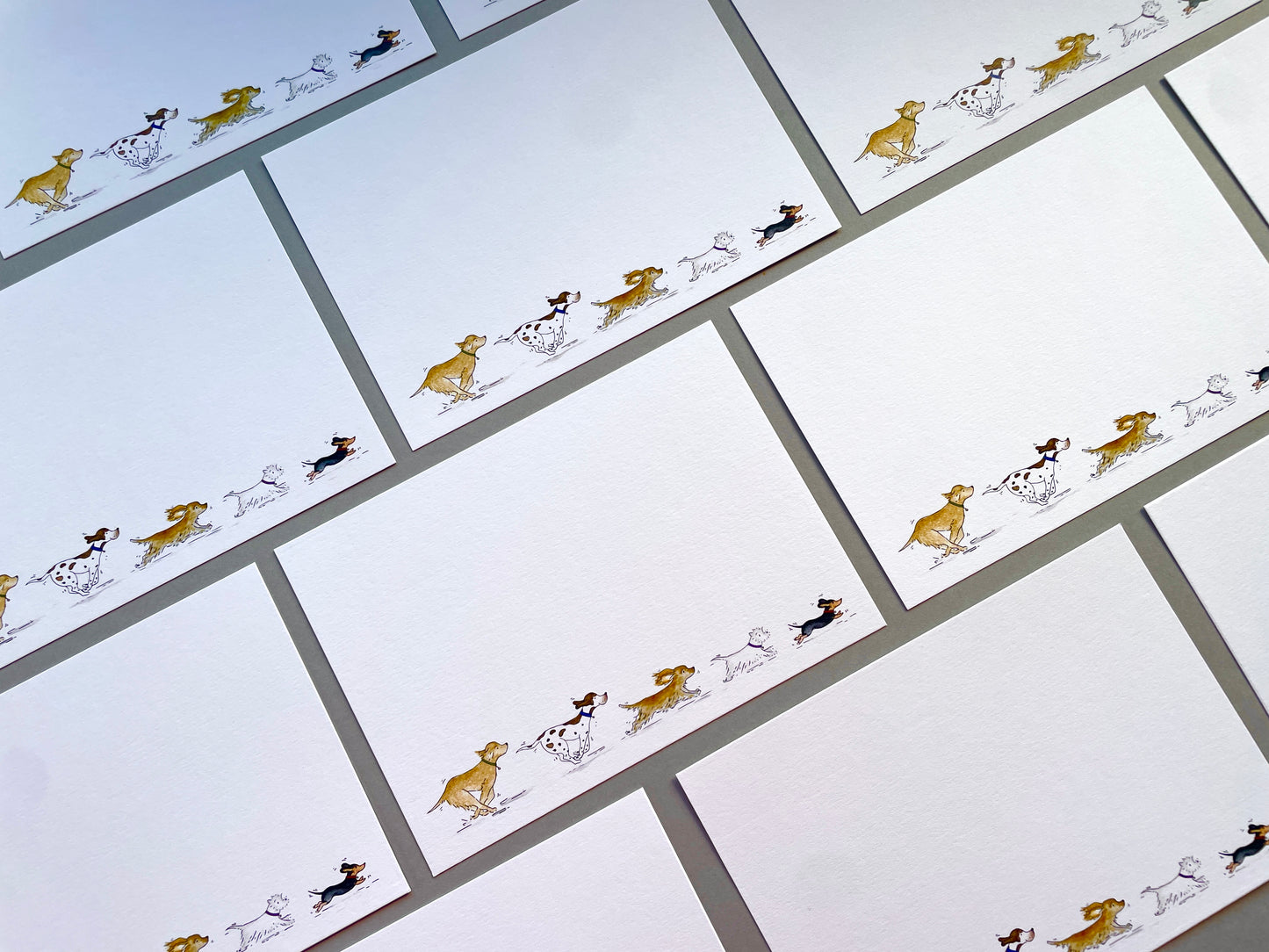 Illustrated dog notecards set with envelopes A6