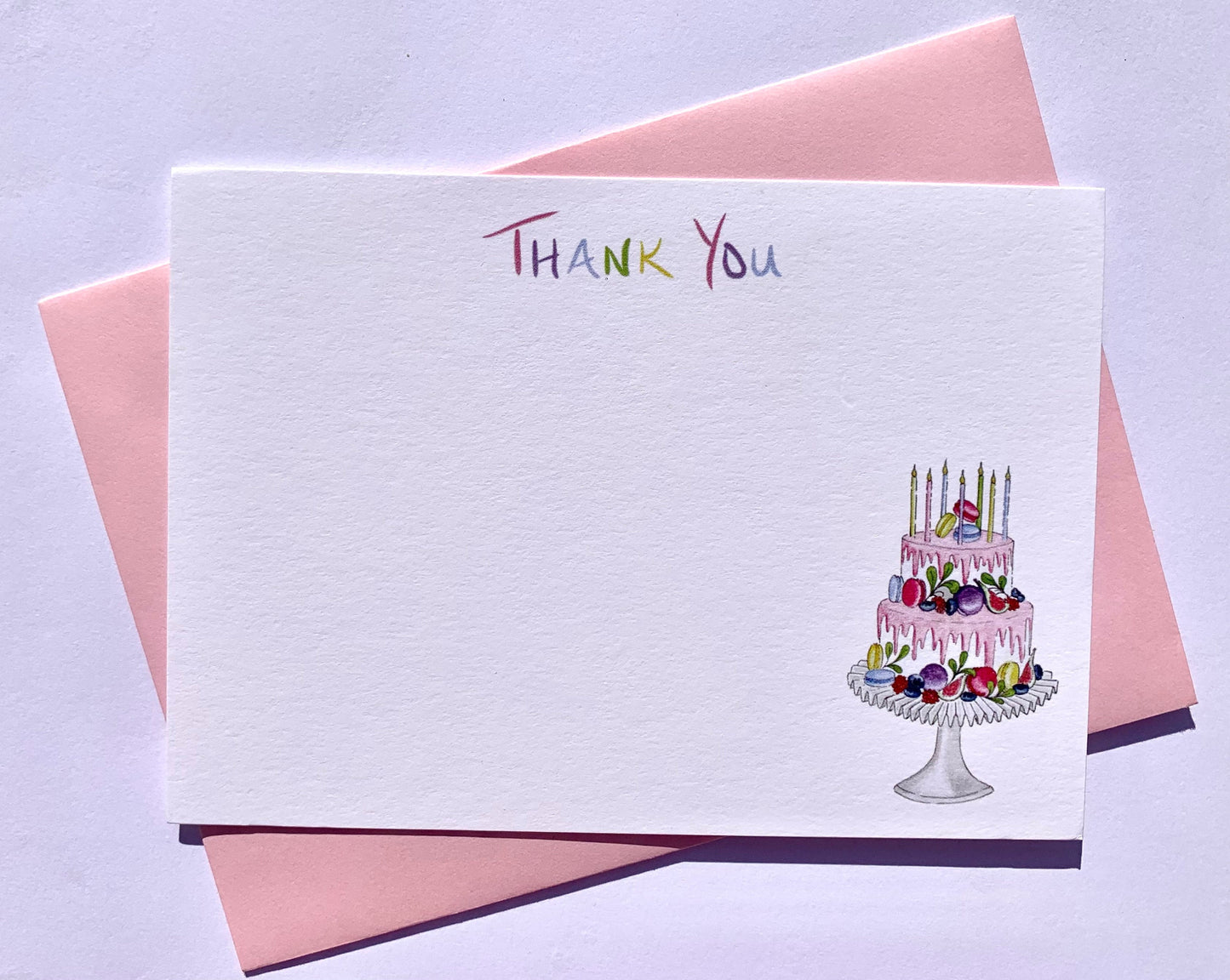 What a Cake! - Matching  Thank you Note Cards